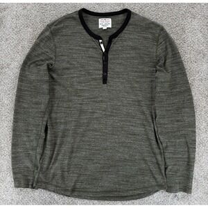 Lucky Brand Henley Men's L Green Handcrafted Heathered Durable Minimalist Preppy